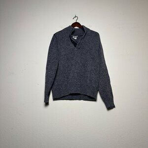 VTG Converse 1/4 Zip Sweater Grey Gorp Y2K Spread Collar Indie Casual Men M